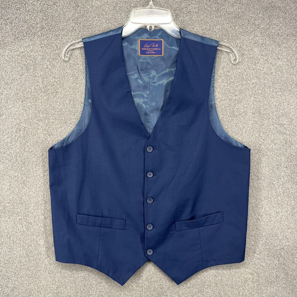 Giorgio Fiorelli Vest Mens Blue Classic Formal Suit‎ Waistcoat 40 Slim Fit